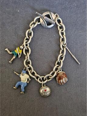 Vintage Softball Charm Bracelet